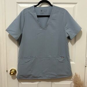 Figs Dusty Blue Casma Scrub Top